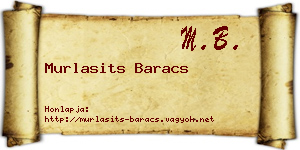 Murlasits Baracs névjegykártya